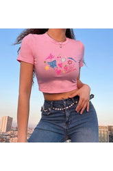 Indie Graphic Crop Top